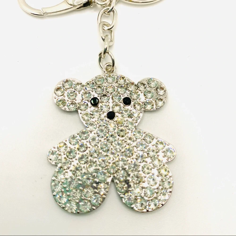 Keychain Purse Charm Teddy Bear Crystal